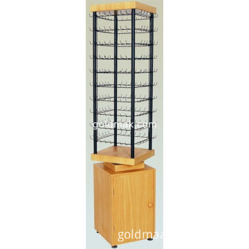 Rotating Brochure Floor Display Stands , Metal Rack Shelves For Gift Shops